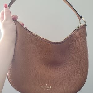 Kate Spade Tan Pebbled Leather Hobo Bag